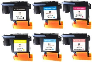 Printhead 84 85 Set for Designjet 30/90r/130 Series, 6-Pack, Easy Install - Picture 1 of 1