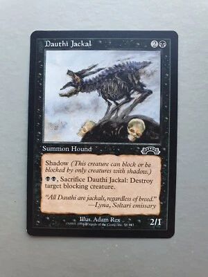 Dauthi Jackal , MTG Exodus (1998), Common Black Creature NM - Image 1 of 2