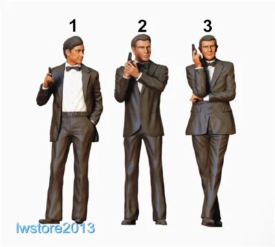 1/64 1/87 1/43 1/18 1/24 Agent Bond Man Scene Miniatures Figures Model For Cars - Image 1 of 4