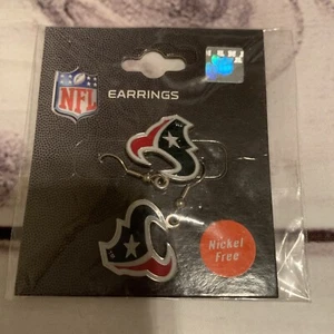 NFL Houston Texans Orecchini Calcio Orecchini Calcio Nuovi Gioielli Sportivi - Foto 1 di 5