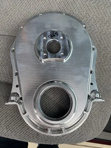 New On Market! Boostpower Billet Marine Aluminum BBChevy Timing Cover - Foto 1 di 7