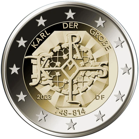 2023 Germany € 2 Euro UNC Uncirculated Coin Charlemagne 1275 Years - Hamburg (J) Cover