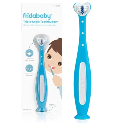 Cepillo de dientes Frida Baby triple ángulo entrenamiento abrazador de dientes niño pequeño Foto 1 de 4