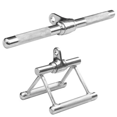 Sporttrend 24® Seilzug Set - Parallelgriff mit Gelenk + Bizeps Trizeps Stange - Bild 1 von 4