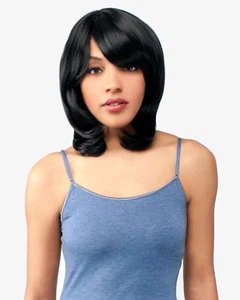 Abelle INEZ Synthetic Medium Straight Bumped Bang Wig - Picture 1 of 20