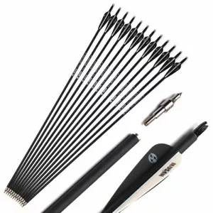 6X 28'' SP500 Carbon Arrow 7.8mm F Recurve/Compound Bow Archery Hunting Shooting - Picture 1 of 12