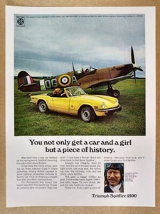 Triumph Spitfire 1500 1973 foto a color anuncio impreso vintage - Imagen 1 de 1