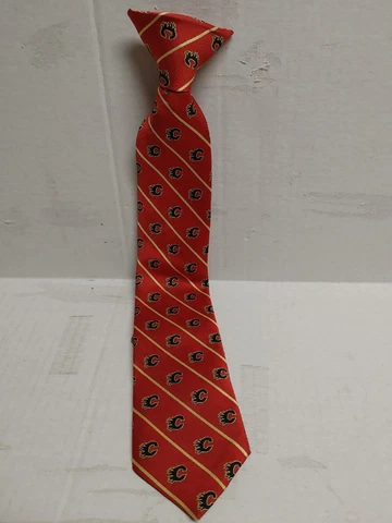 Calgary Flames Youth Clip On Neck Tie Cover