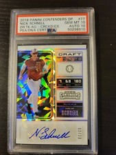 2018 Panini Contenders Draft Picks Cracked Ice /23 Nick Schnell #77 Auto PSA 10