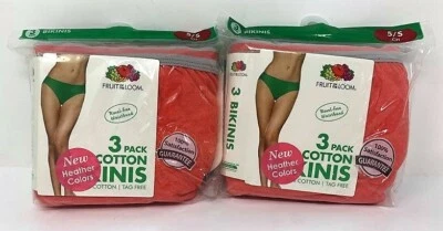 Fruit of the Loom Cotton Bikini Panties Slightly Imperfect Size 5 Small 6pk - Image 1 of 2