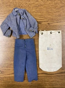 Vintage 1964 Gi Joe Shore Patrol U.S.N. Canvas Tasche/Helm/Marine Hemd HONGKONG - Bild 1 von 12