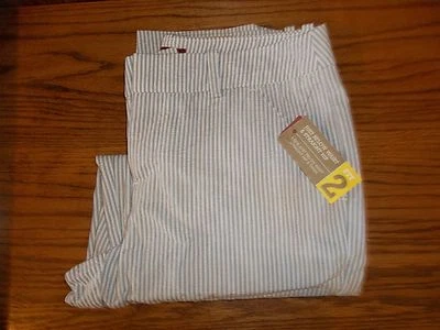 NUEVOS PANTALONES CORTOS DE VESTIR MERONA PARA MUJER TALLA 2 RAYAS Foto 1 de 4