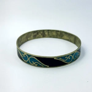 Ancient Berber Bronze Bracelet – Tuareg African Cuff with Stones Antique - Picture 1 of 4
