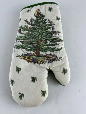 Soporte para olla de horno Spode árbol de Navidad vintage 100 % algodón Foto 1 de 4