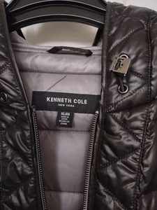 Jacket/Anorak By Kenneth Cole Ladies Quilted Anorak Jacket Black Size XL NWT - Picture 1 of 8