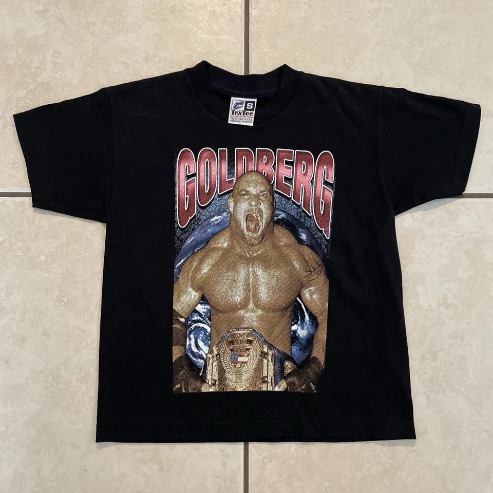 Goldberg WCW Wrestling T Shirt Youth Small Vintage Big Print Graphic Kids WWF - Image 1 of 4