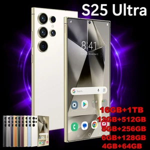 New S25 Ultra 5G Smartphone 7.3" Unlocked Android Cellphones Dual SIM w/ S Pen - Picture 1 of 26