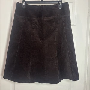 Falda midi línea A de pana marrón oscuro United Colors of Benetton talla 44/M algodón - Imagen 1 de 18