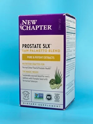 New Chapter, Prostate 5LX, 120 Capsules Saw Palmetto Blend Exp 09/2028+ - Image 1 of 4