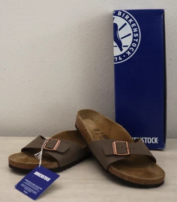 Birkenstock 0040093 女式 36 码 US 5N Mocca/Brown Madrid Birko-Flor 滑梯 — 第 1/4 张图片