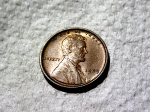 Stempelglanz roter Stempelglanz 1909 VDB Lincoln Penny K1 - Bild 1 von 2