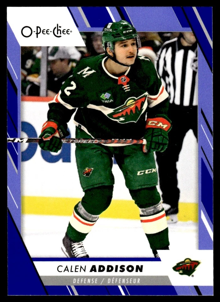 2023-24 O-Pee-Chee Blue Border Calen Addison Minnesota Wild #167 - Image 1 of 2