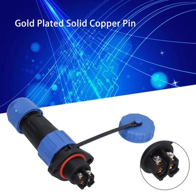 .›Waterproof Connector 2 Pin IP68 Aviation Power Socket 250V 20A Flanged For Cab - Image 1 of 4