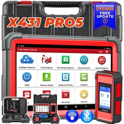 2025 Launch X431 Pro 5 Professional Automotive OBD2 Car Diagnostic Tool J2534 ECU Programmer - Image 1 of 4