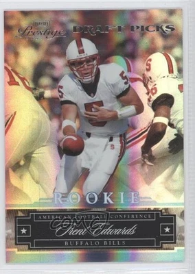 2007 Playoff Prestige Draft Picks Light Blue /999 Trent Edwards #201 Rookie RC - Image 1 of 2