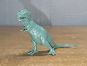 Dinosaurio Marx Tyrannosaurus años 60 70 juego prehistórico de colección plástico verde - Imagen 1 de 9