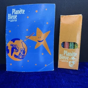 50er 60er Ära Air France Planete Bleue Kinder Malbuch mit Original Buntstiften. - Bild 1 von 6
