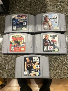 5 Stück N64 Pokemon Snap NASCAR NBA Nintendo nur Cartridge getestet funktioniert - Bild 1 von 6