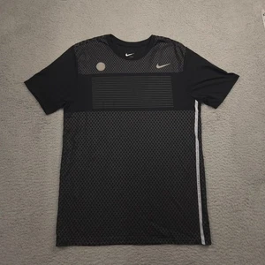 Nike Sportswear Ultra Mesh Tee Mens Medium Black Gray Athletic Fit Dri-Fit - Picture 1 of 12