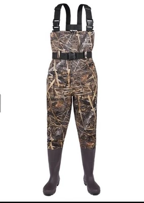 FISHINGSIR HISEA Fishing Waders with Boots Chest Waders Waterproof Men 7 Women 9 - Image 1 of 4