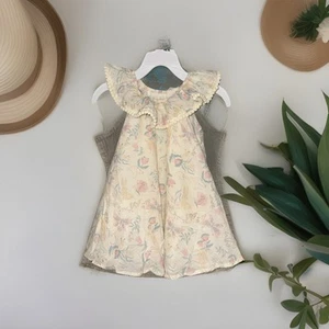 Cynthia Rowley Sleeveless Size 12 Month Girls Summer Dress  With Slip & Headband - Picture 1 of 6