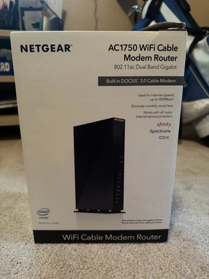 NETGEAR AC1750 Wi Fi Cable Modem Router Still In Plastic in Open Box! - Image 1 of 4
