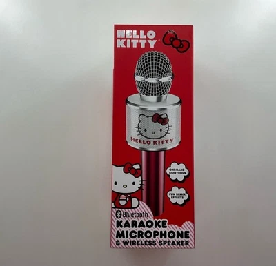 ! NEW ! Original Red Sanrio Hello Kitty Wireless Karaoke Microphone Speaker Mic - Image 1 of 4