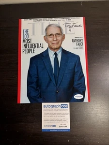 Foto firmada por el Dr. Anthony Tony Fauci 8x10 certificado de autenticidad revista Time SD97199 - Imagen 1 de 1