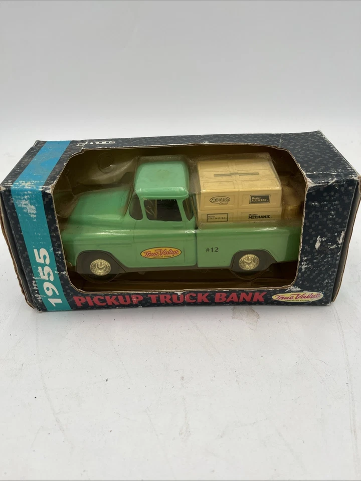 ERTL 1:25 Scale Diecast 1955 Chevy Pickup Truck Bank True Value 1993 - Image 1 of 4