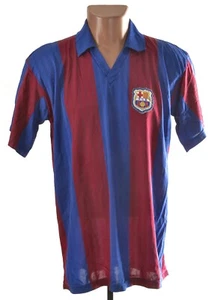 BARCELONA 1980'S HOME FOOTBALL SHIRT M ROGERS REISSUE - Picture 1 of 5