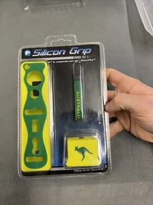Aussie Theme Silicone Wii Control Grip Cover Green & Gold Australia Man Cave - Picture 1 of 4