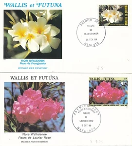 1986 - Wallis et Futuna 2 covers - FDC - Flowers - Picture 1 of 1