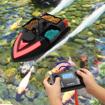 Köderboot mit Tiefenmesser und GPS Angeln Köderboot RC Boot 3-Köderboxen - Bild 1 von 4
