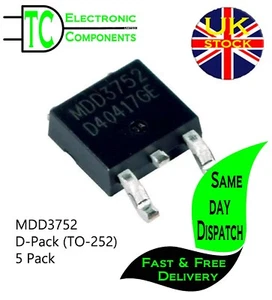 MDD3752 P Channel Trench MOSFET D Pack TO252 -40V -43A 17m ohm 5 pack - Picture 1 of 5