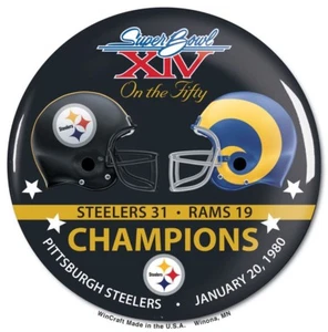 Pittsburgh Steelers Super Bowl 14 XIV Champions Button SB 50 Commemorative Set - Picture 1 of 2