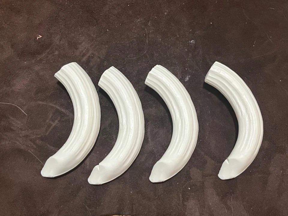 Resina reproducción colmillo canino hipopótamo superior sin pintar para 1  Foto 1 de 4