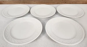 5 piatti insalata vintage totalmente oggi corda goffrata croce bianca 7 1/4" - Foto 1 di 9
