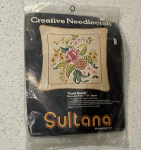 Sultana Creative Handarbeit Pastell Melodie 14" Kissen-Set Neu Neu Neu aus altem Lagerbestand Vintage - Bild 1 von 4