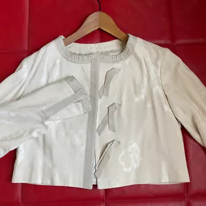 Dries Van Noten Jacket Size 6 38 NEAR MINT! Cream Floral Silk Jacquard Wedding - Picture 1 of 12