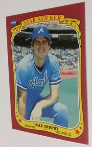 1986 Fleer Star Stickers Dale Murphy #80 - Braves - 10+ Items Ship FREE!